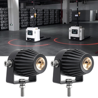 Nouveau projecteur laser anti-collision IP67 étanche, lumière de sécurité virtuelle rouge en forme de U pour chariot élévateur, AGV, UTV, faisceau en U pour entrepôt