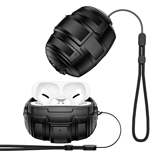 Creative 360 Smooth Spin to Unlock Earphone Case for AirPods Pro 3 2 Shockproof Shell Magnetic Lock Headphone Cover with Lanyard