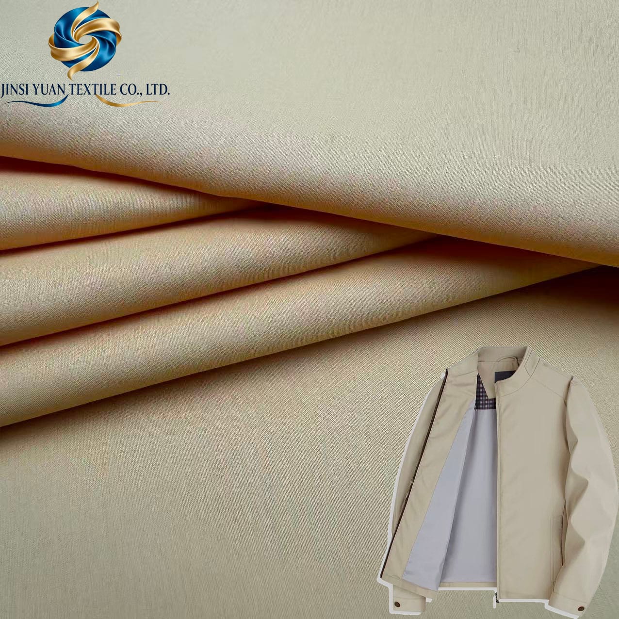 Functional 100% Polyester Fabric Woven Solid Polyester Textile for Jacket Windbreaker Uniform Outerwear