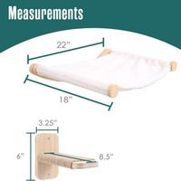 Meubles muraux pour chats CNLF, hamac mural en bois massif, marches d'escalade, étagères et perchoirs pour chats, structure d'escalade intérieure, lit pour chat