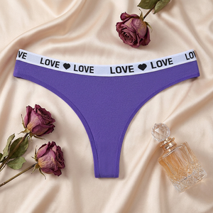 Tangas de Algodón para Mujer al por Mayor, de Moda, Lisas, de Talle Bajo, Sexys, con Espalda en T, Suaves, Transpirables, Ropa Interior Deportiva para Mujer - Product Image 2