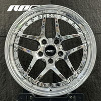Rines Roc Custom Chrome 5x114.3 Forjados Blitz 03 de 17 y 18 Pulgadas para Mazda RX7, Toyota Chaser, Nissan Silvia