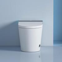 WC intelligent à poser au sol avec fonctionnalités avancées, séchage à air chaud en céramique, télécommande, siège chauffant, drainage en P-trap