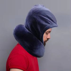 Groothandel Draagbare Koeling Traagschuim Hooded Reiskussen Zachte Hals Voor Vliegtuig Hotel Verpleging Of Kamperen - Product Image 3