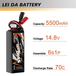 사용자 정의 5500mah 2s7.4v 3s11.1v 4s14.8v 6s22.2v lipo 배터리 충전식 리튬 이온 배터리 셀 팩 무인 항공기 - Product Image 4