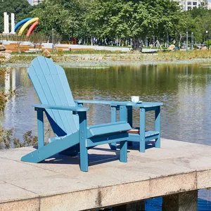 Конкурентная цена, экологически чистый водонепроницаемый складной пластиковый деревянный материал, складной стул Adirondack, пляжные стулья