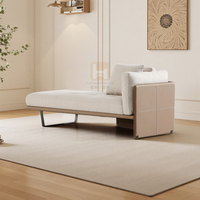 Modernes Holzrahmen-Stoffsofa-Set mit Freizeitstuhl und Schwammkissen für Hotel, Apartment, Villa, Zuhause und Schlafzimmer