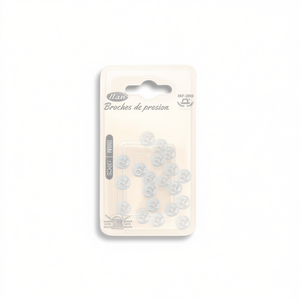 กระดุมแป๊ก Ilan ขนาด 10 มม. 12 ชิ้น พลาสติกใส สำหรับงานถัก - Product Image 1