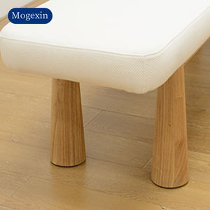 Banc à chaussures rectangulaire minimaliste en bois et velours doux pour la chambre à coucher, appartement, meuble durable - Product Image 3