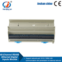 Huaqingjun Module d'entrées numériques Ethernet RS485 48 canaux Modbus RTU/TCP carte de coupleur optique pour système d'automatisation du bâtiment