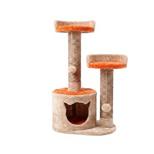 Arbre à chat Amistar Nessia Classic en jute de haute qualité avec 3 niveaux, écologique et durable, emballé en carton pour une utilisation en intérieur - Toutes tailles - Product Image 1
