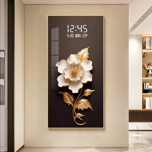Decorazione per la Casa: Cornice Moderna Nordica con Poster <span class=keywords><strong>in</strong></span> <span class=keywords><strong>Vetro</strong></span> e Cristallo, Orologio Digitale LED e Dipinto Artistico da Parete - Product Image 5