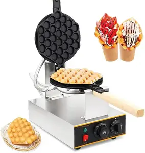 Bubble Waffle Maker 180Rotatable Temperature Non Stick Hong Kong Egg Waffler Cake Machine With Timer Temperature