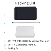 Port série SPI 3.5 pouces TFT LCD écran tactile capacitif module d'affichage 320*480 IPS version noir