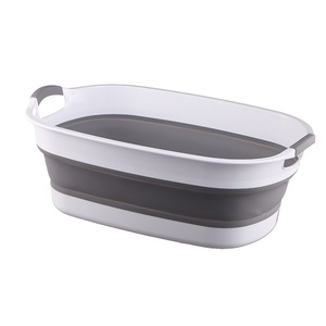 Baby Bathtub Foldable Pet Bathtub Silicone Non-Slip Tub Multifunctional Laundry Tub Storage Basket Bathroom Accessories