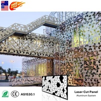 Revêtement mural en aluminium hyperbolique à joint plat pour façades composites creuses, matériaux de construction artistiques