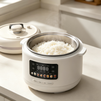 Cuisinière à riz multifonction 5L, autocuiseur électrique multi-usages, écran LED, cuve intérieure antiadhésive, autocuiseur électrique à pression