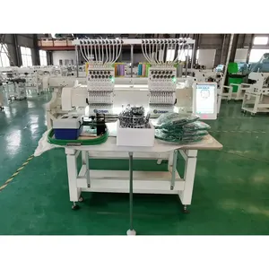 embroidered machines price 2head 12/15 needle coputerize embroidery machine used from india for leather with bead and sequence