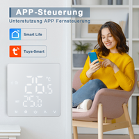 Thermostat intelligent Bingoelec à panneau PC givré contrôlé par Wi-Fi pour chauffage au sol électrique domestique, norme UE