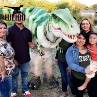 Costume de dinosaure animatronique sur mesure pour adultes avec construction en métal et silicone pour une utilisation en extérieur et en intérieur