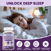 Ausreson OEM Vitamines Végétaliennes Gommes à la Mélatonine Naturelles pour la Relaxation, l'Humeur et le Sommeil 10mg 20mg 60mg Gommes Halal à la Mélatonine