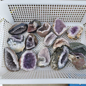 Petite géode de cristal, géode d'améthyste naturelle, agate druzy, grotte de 3 à 5 pouces pour la vente en gros - Product Image 5