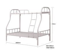 Lit superposé double en métal moderne extensible de haute qualité pour étudiants en dortoir scolaire de Foshan