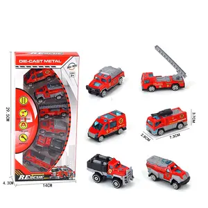 Jinying мини литой пожарный автомобиль из сплава Мини Строительные грузовики трейлер детский игрушечный автомобиль