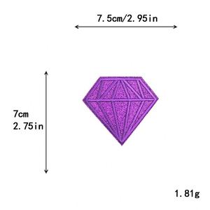 Patchs thermocollants en forme d'étoile et de diamant avec paillettes brillantes pour vêtements - Product Image 4