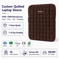 Housse pour ordinateur portable rembourrée, housse pour iPad en chocolat matelassée personnalisée, étui de protection marron pour iPad et tablettes de 11 pouces