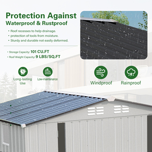 Cobertizo de <span class=keywords><strong>Almacenamiento</strong></span> <span class=keywords><strong>Exterior</strong></span> de Metal de 6*3.5 Pies, con Techo Inclinado, Impermeable, con Ventana Lateral, Envío Gratuito, en Existencia en Almacén de EE. UU. - Product Image 3