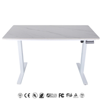 Bureau debout ergonomique intelligent Hetium moderne, pliable, en acier et bois, avec moteur unique et hauteur réglable