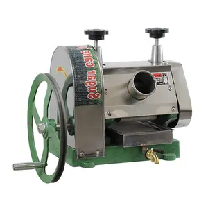 304SS 50kg/h Commercial Manual Sugarcane Juicer Sugar Cane Grind Press Machine Sugar Cane Juice Extractor Squeezer Handwheel