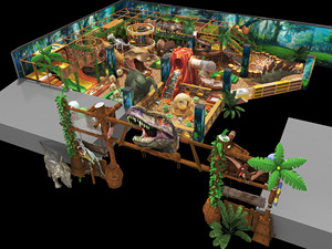 Équipement de terrain de jeux intérieur sur le thème des dinosaures pour enfants, centre de divertissement familial - Product Image 2