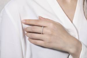 Usgem – bagues demi-éternité pour femmes, bague <span class=keywords><strong>de</strong></span> mariage en Moissanite, en argent Sterling 925, <span class=keywords><strong>de</strong></span> fiançailles, romantique - Product Image 5