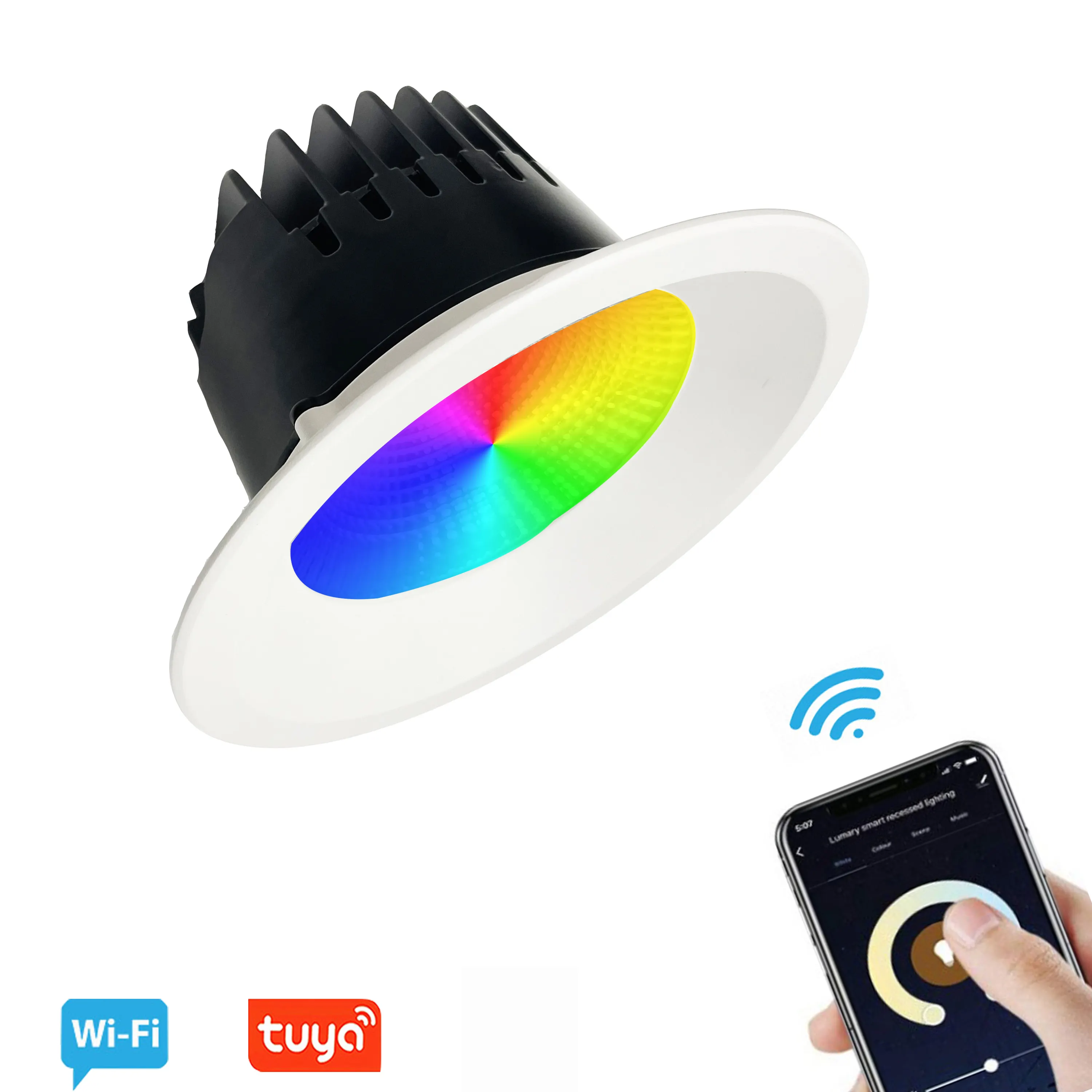 Светодиодный умный светильник Zigbee Tuya 3CCT RGB RGBW RGB CW 20 Вт 30 Вт 40 Вт, управление через приложение