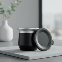 Tasse à Yerba Maté QIQING en Acier Inoxydable à Double Paroi, Certifiée LFGB, Style Classique, Incassable, Isolée, Petite Tasse à Thé