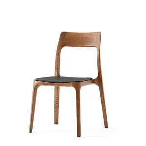 YC-158 классический из мягкой кожи стул без гравюр в простом стиле стекируемые Ресторан отеля обеденный стул стога