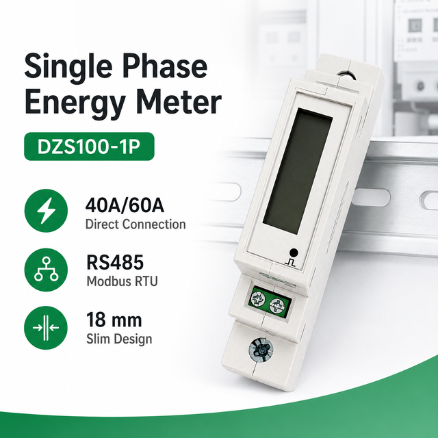 Heyuan Smart Power Meter Monitor Single-Phase Digital Energy Meter Voltmeter Types