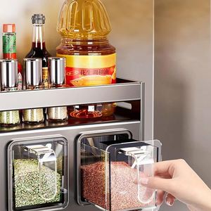 Multifunction Rotate Storage Box Food Spice Bottle Shelf Kitchen Rotating Canned Food Storage <b>Rack</b> - Product Image 2