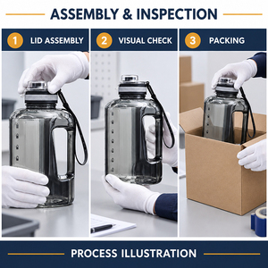 2200ML PC Sports <b>Water</b> Jug With Integrated Handle And Carry <b>Strap</b> for Custom Logo - Product Image 5