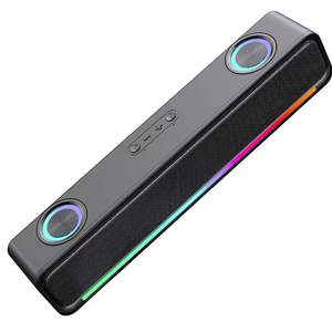 Barre de son de jeu RGB de bureau CHXDEV, petite, sans fil, Bluetooth, avec carte audio intégrée et batterie - Product Image 1