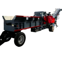 Broyeur de bois CE industriel pour sciure de bois, déchiqueteur de troncs d'arbres avec moteur et engin pour la production de biocarburant agricole