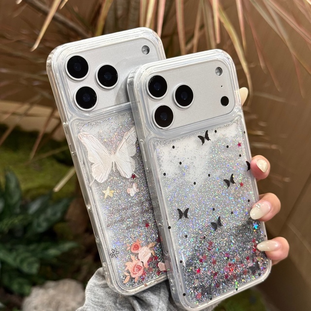 Sparkly Glitter Quicksand Case for iPhone 18 17 Pro Max Dynamic Flow Liquid Sequins Bling Rhinestone Shockproof Slim Cover
