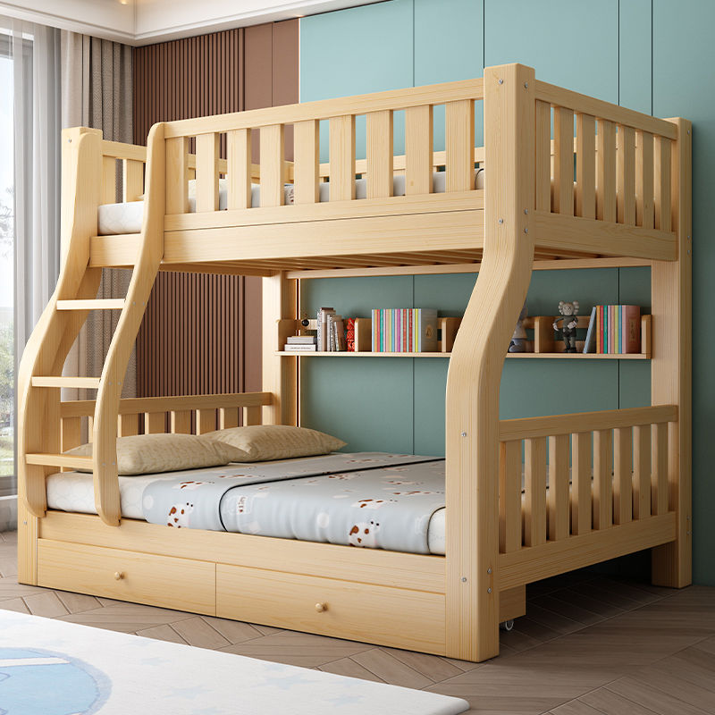 Solid Wood Cartoon Bunk Beds Fun Functional Kids' Furniture
