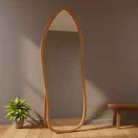 Miroir sur pied pleine longueur avec cadre en bois irrégulier pour la maison, l'hôtel et la villa (vente en gros)