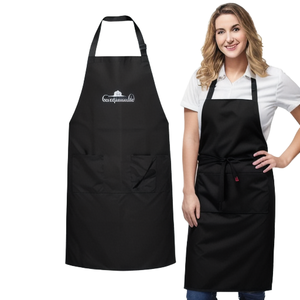 100% Cotton Sleeveless Bib <b>Kitchen</b> <b>Aprons</b> Customized Logo Print White Chef <b>Aprons</b> Washable Eco-Friendly Recyclable Thick Classic - Product Image 1