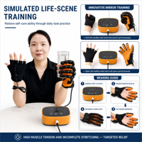 Gants de rééducation de la main avec unité de contrôle pour la récupération neurologique et les exercices quotidiens