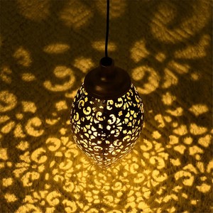 Lampe solaire à pendentif en forme de goutte d'eau en métal, pour jardin extérieur, paysage, décorations festives - Product Image 4