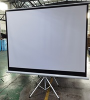 Écran de projection portable Telon Stable pour projecteur, 72, 84, 96, 100, 120 pouces, pour la maison, l'école, manuel